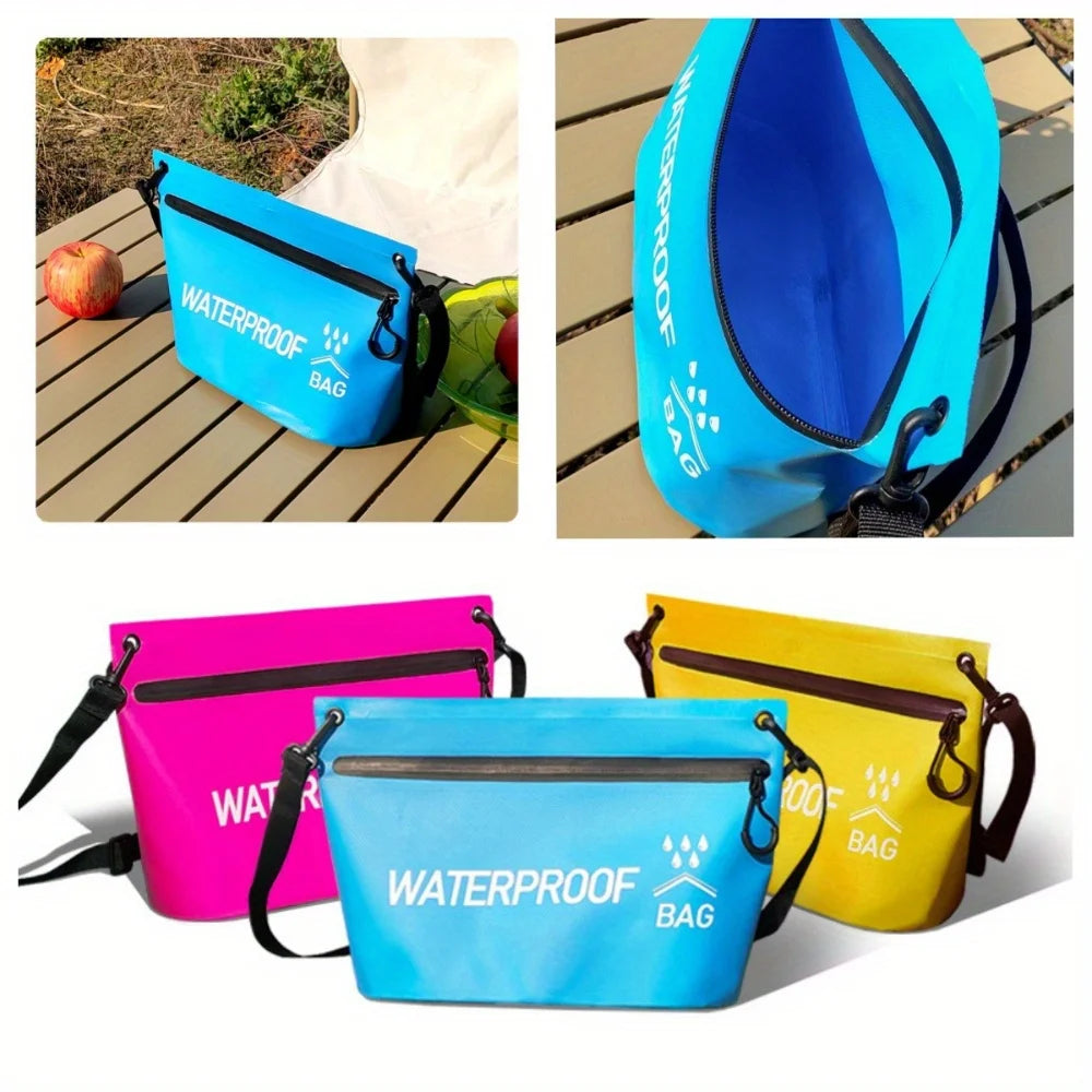 1pc Durable Dry Bag With Zipper For Swimming Rafting Or Kayaking