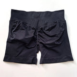 NCLAGEN 4.5" Women's  Low Ribbed Band Scrunch Butt Seamless Impact Shorts