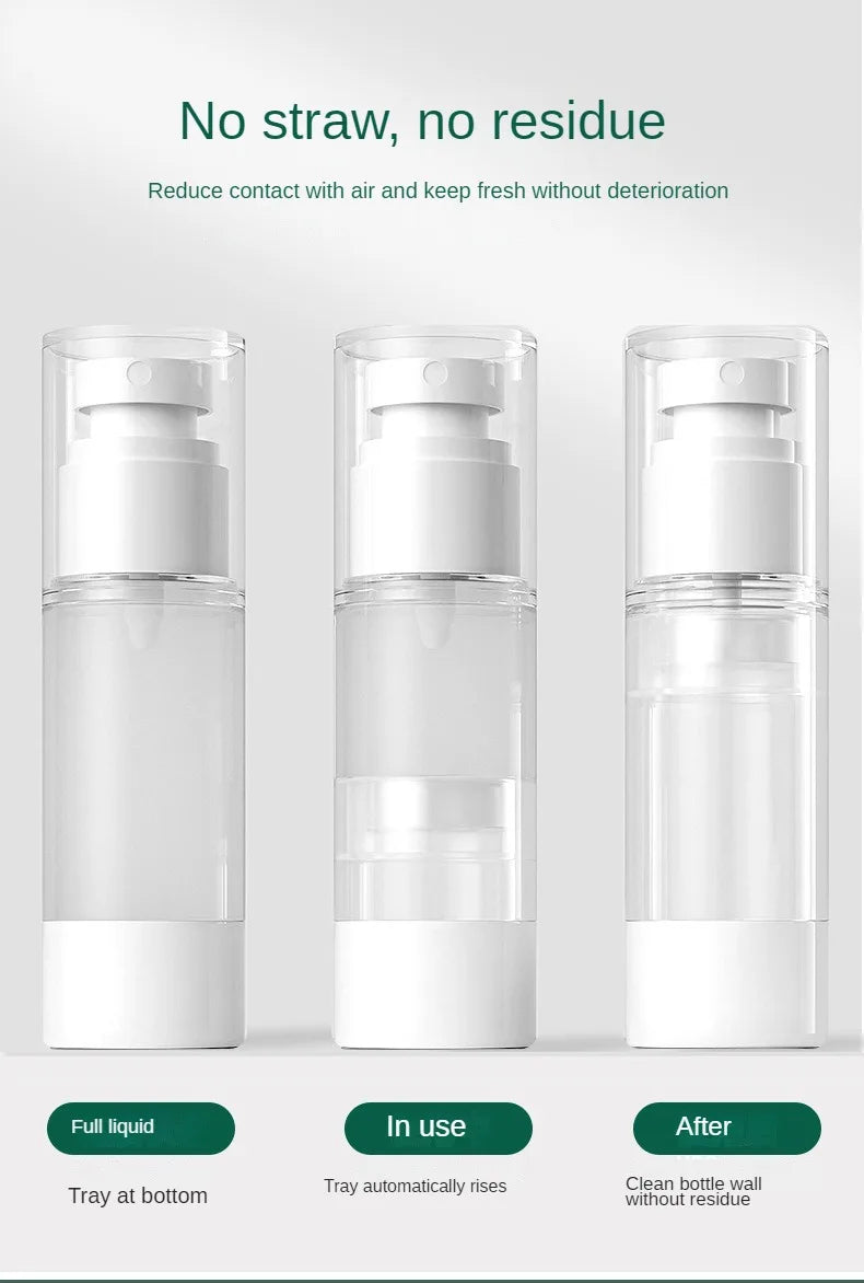 15ml 30ml 50ml Clear Airless Cosmetic Cream Pump Bottle