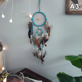 Hand-woven Dreamcatcher With Artificial Feathers And Crystals