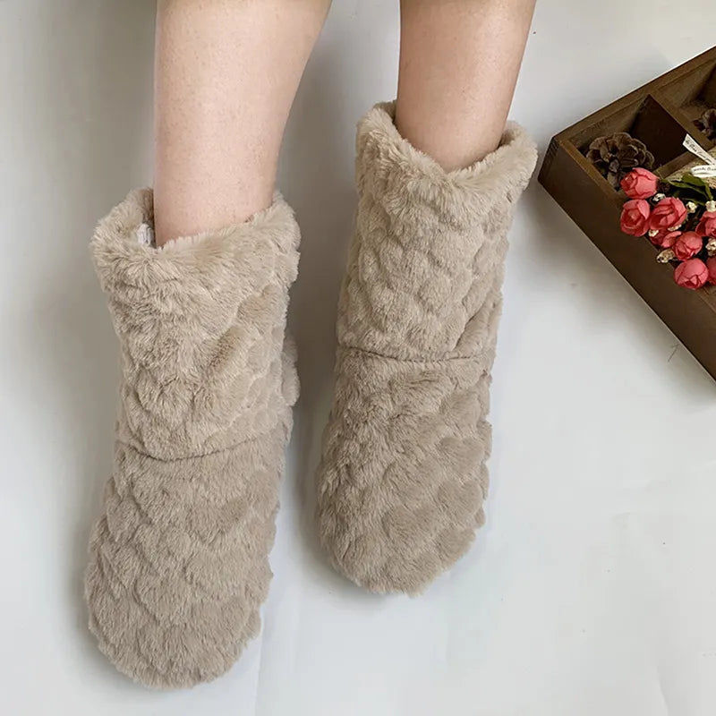 Men And Women's Thick Warm Non-Slip Plush Slippers.