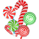 Variety Of Christmas Decorative Foil Balloons.