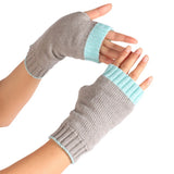 Women's Half Finger Acrylic Knitted Mittens