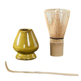 3/4pcs Matcha Bamboo Whisk Teaspoon And Ceramic matte Bowl