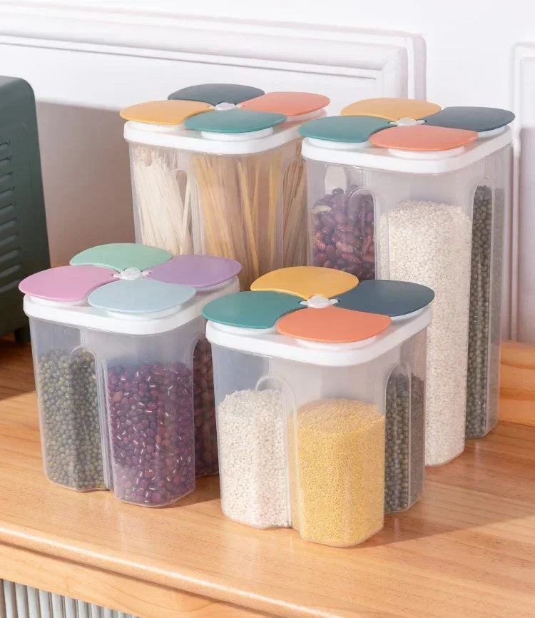4 Grids Sealed Plastic Storage Container