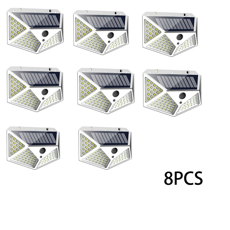 Waterproof 100 LED 2/4/8/10PCS Outdoor Solar Light, with motion sensors for garden and back yards.