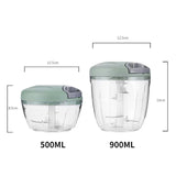 500ML Or 900ML Manual Vegetable Onion Garlic Meat Pull Chopper