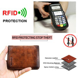 Men's Genuine Leather Rfid Protection Wallets.