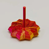 3D Printed Expanded Sensory Hexagon Fidget with Handle For Stress Relief