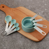 Multicolor 4pcs Stainless Steel Handle Measuring Cup Or spoons.