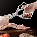 1pc Heavy-Duty Stainless Steel Multi-Purpose Kitchen Shears Scissors