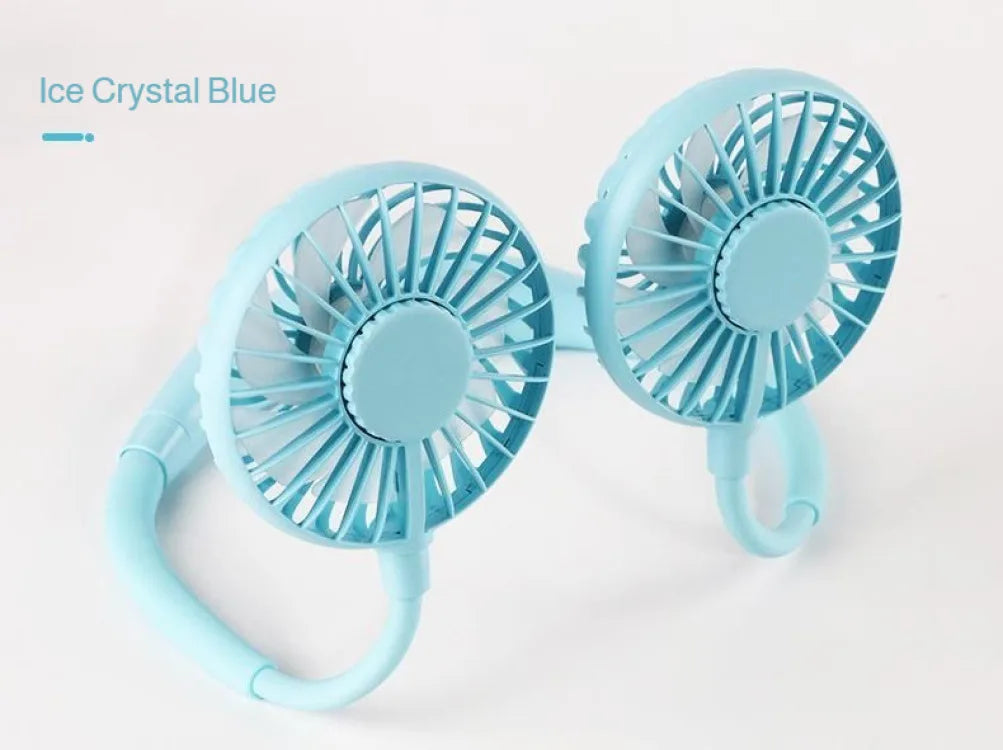 LED Rechargeable 3 Speed Silent Neck Fan
