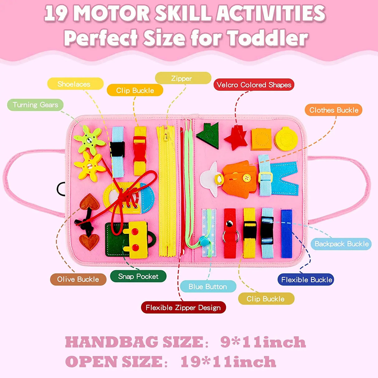 Montessori Toddler Busy Board For Educational Activity Motor Skills