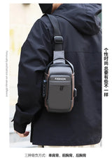 Men's Anti Theft USB Charging Crossbody Bag
