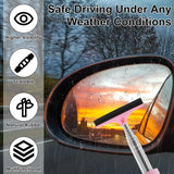 Retractable Rubber Rearview Mirror Squeegee