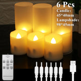 6/24Pcs Flameless LED Battery Powered Candles.