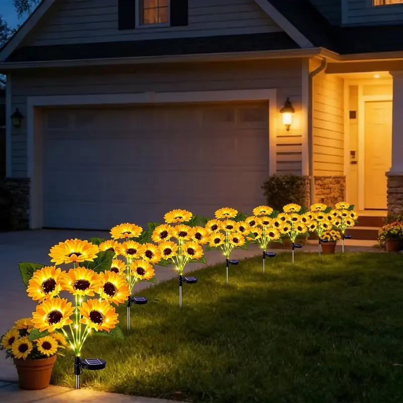 Solar Garden Sunflower Lights