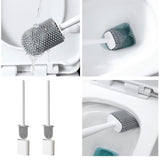Silicone Toilet Brush Set with Holder