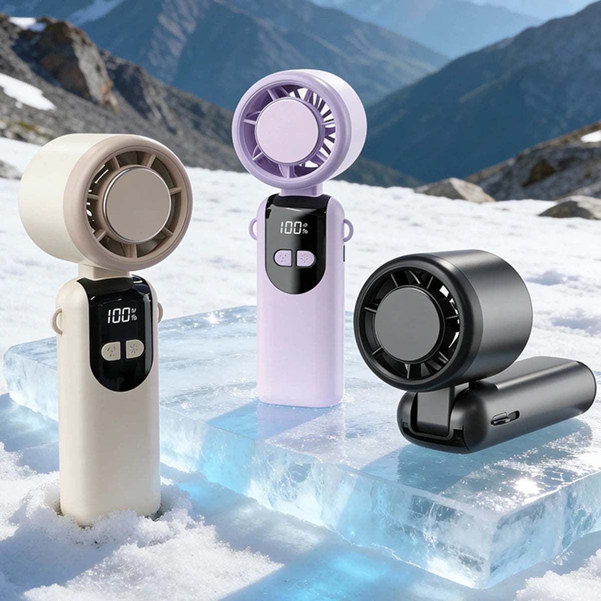 USB Rechargeable Foldable  Handheld Turbo Fan
