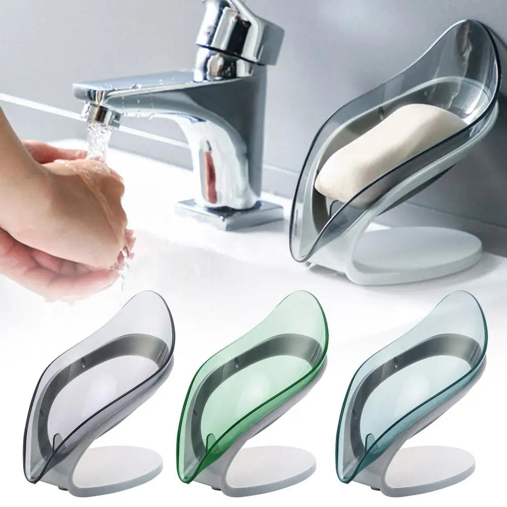 1pcs Non-Slip Leaf Soap Dish For Bathrooms Or Kitchen