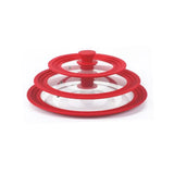 Universal Round Tempered Glass Lid With Silicone Rim