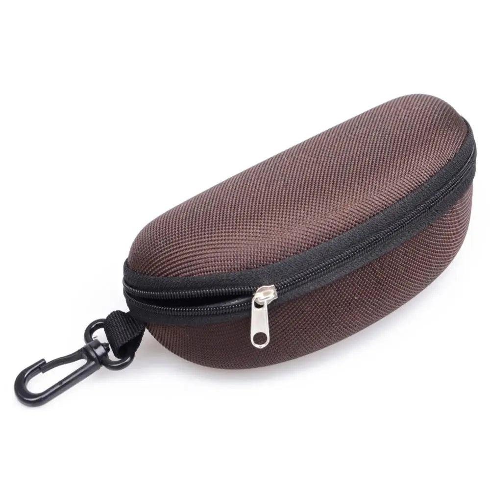 KLASSNUM Hard Eyeglass Protector Case With Zipper And Carabiner Hook