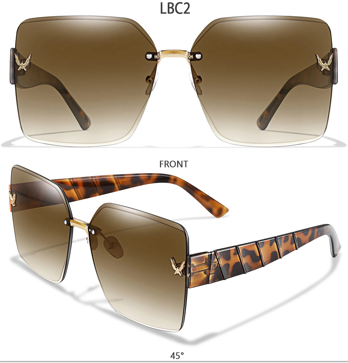Men Or Women's UV Protection Rimless Sunglasses