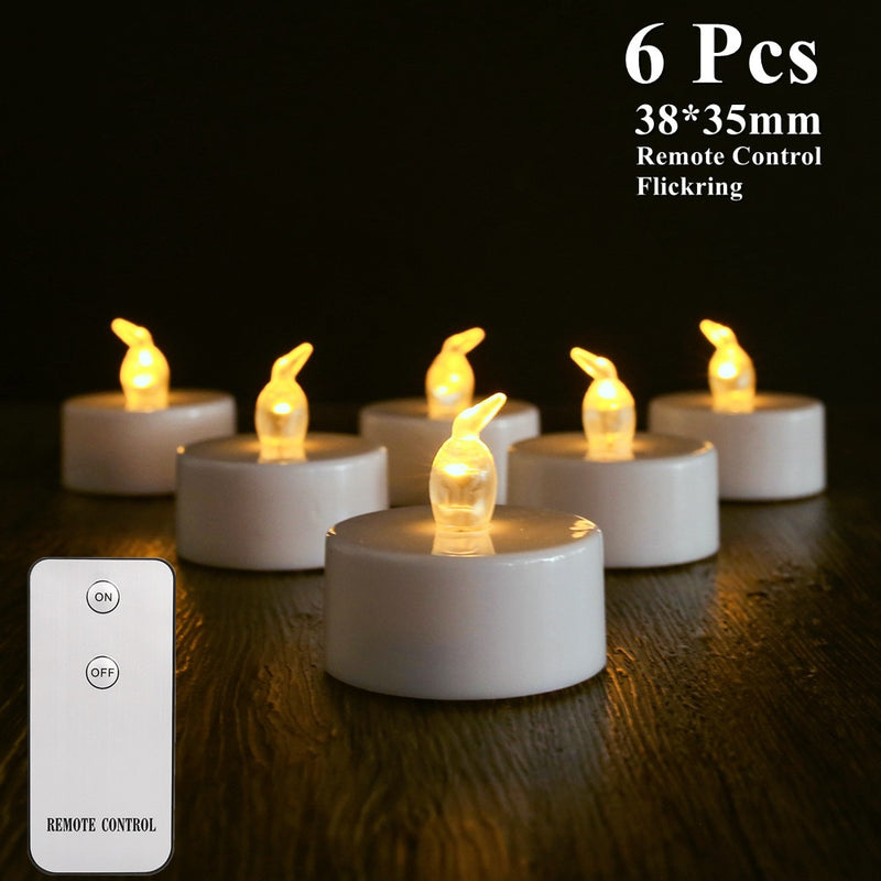 6/24Pcs Flameless LED Battery Powered Candles.