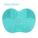 Silicone Pad with Suction Cups For Cleaning Makeup Brushes.