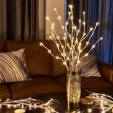 1 PC Battery Operated 20 LED  White Birch Branch Lights