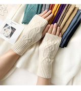 Women Or Men's Half Finger Soft Warm Wool Gloves