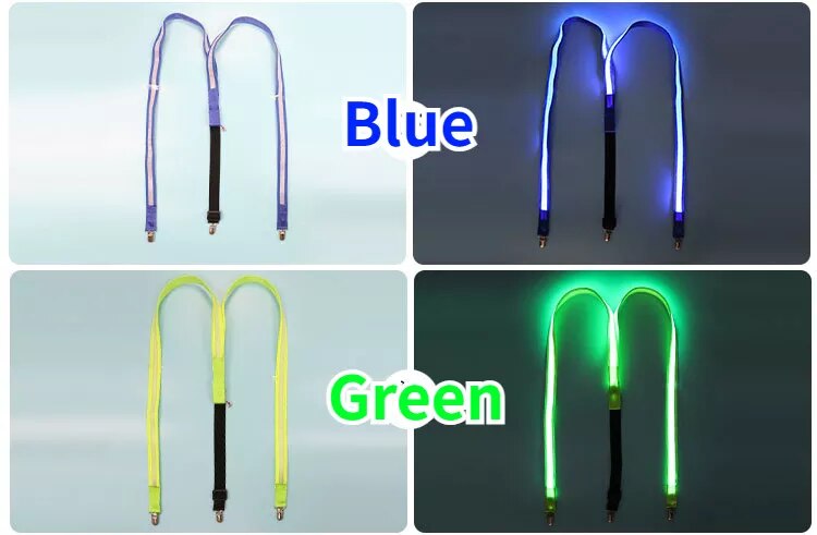 Led Suspenders OR Bow Ties. Perfect For Costume Party.