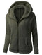 Women 's Winter Lamb Fleece Hoodies With Zipper