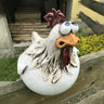 Resin Chicken Fence Decor