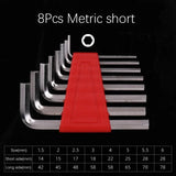 5/8/11 Pcs Metric Short Arm Allen Wrench Set