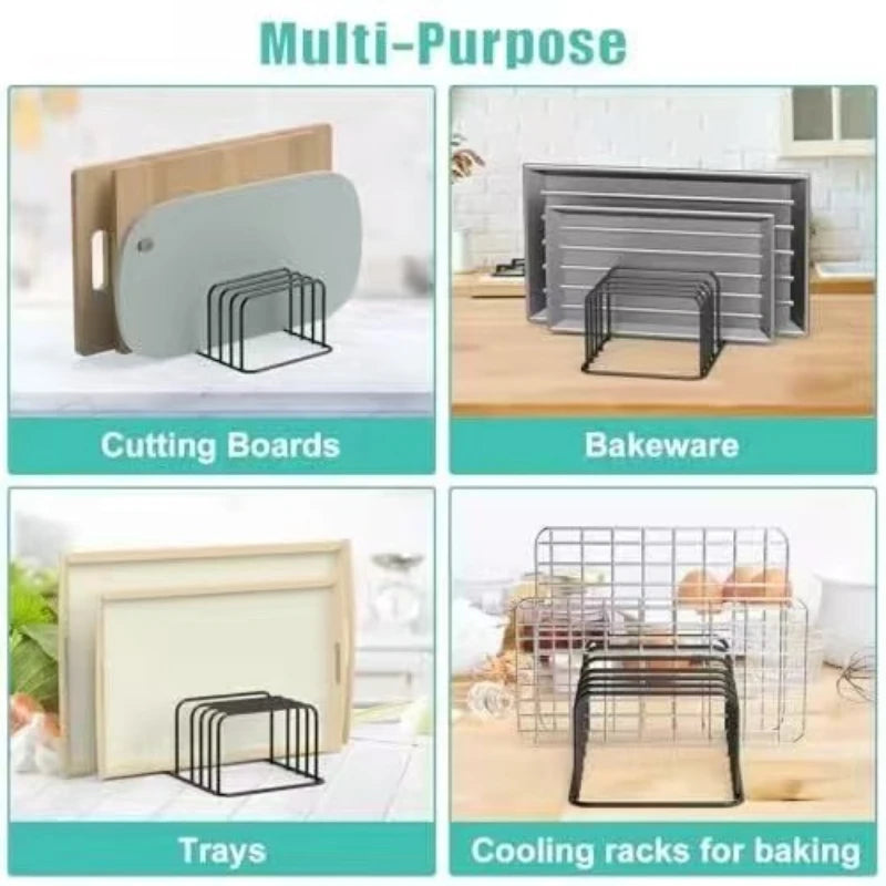 5-Tier  Carbon Steel Kitchen Cutting Board Or Pot Lid Rack
