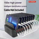 150W Universal Multi 16 Port USB 3.5A Fast Charging Station For Iphone Ipad Samsung Xiaomi Tablet