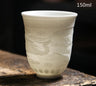 Chinese Three-dimensional White Porcelain Tea Cup