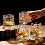 360 Degrees Rotating Crystal Whiskey Glass