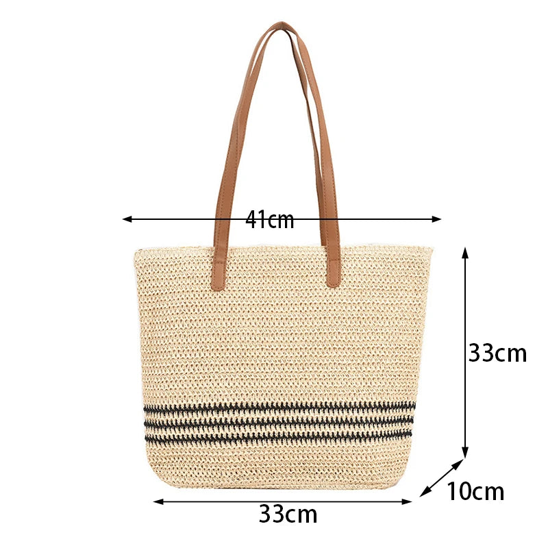 Women's Classic Straw Woven Beach Bag