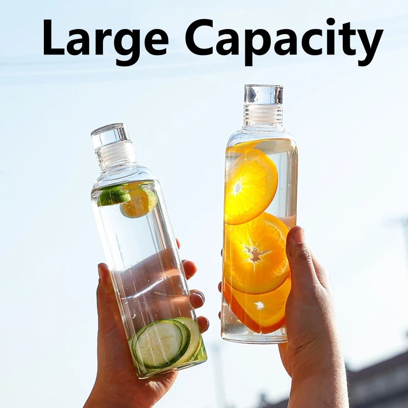300-1000ML Transparent Glass Water Bottle