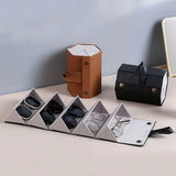 PU Leather Portable Storage Case For 5 Pairs of Glasses