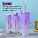 40oz Plastic 3 Piece Set Car Cup With Straw