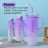 40oz Plastic 3 Piece Set Car Cup With Straw