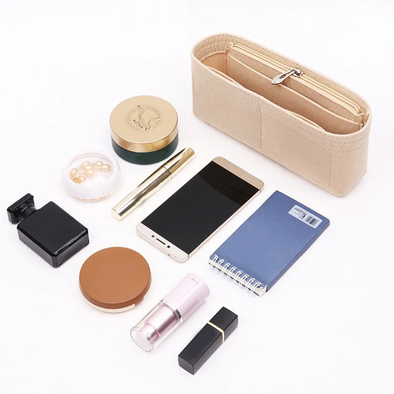 Felt Insert Accessory Organizer For Handbags