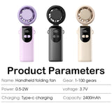 USB Rechargeable Foldable  Handheld Turbo Fan