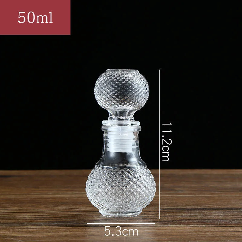 50ML mini style lead-free wine glass decanter with Airtight stopper.