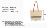 Women's Classic Straw Woven Beach Bag