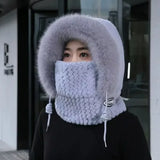 Winter Plush Warm Thick Hood with Scarf