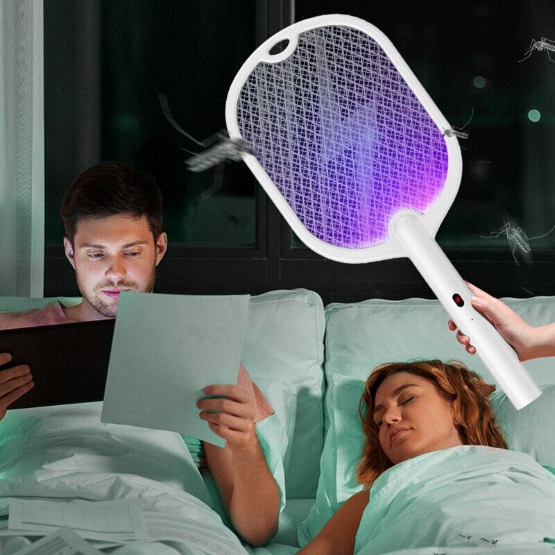 USB rechargeable 3 In 1 Electric Fly/Mosquito Swatter.  3000V